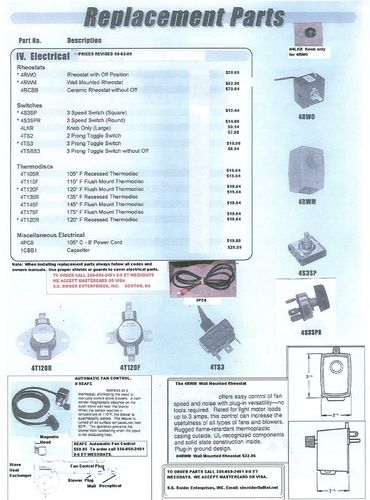 Replacement Stove Parts